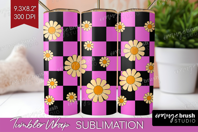 Groovy Tumbler Wrap - Summer Tumbler PNG Sublimation
