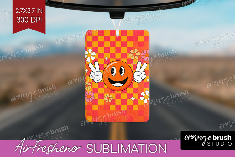 Groovy Air Freshener PNG - Summer PNG Sublimation example image 1