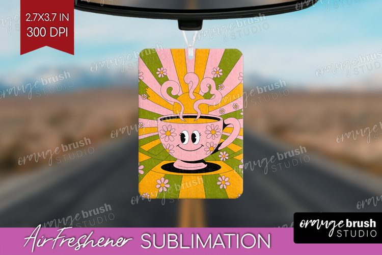 Groovy Air Freshener PNG - Summer PNG Sublimation example image 1