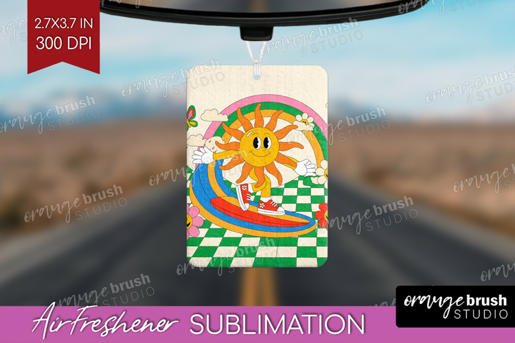 Groovy Air Freshener PNG - Summer PNG Sublimation example image 1