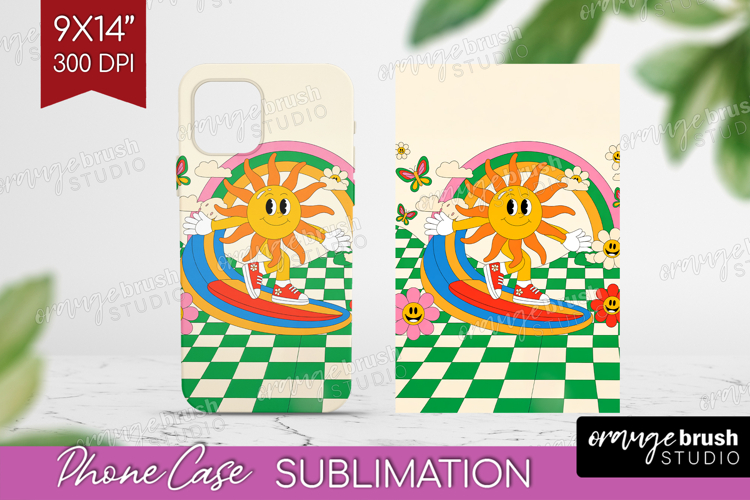 Groovy Phone Case PNG - Summer Case PNG Sublimation