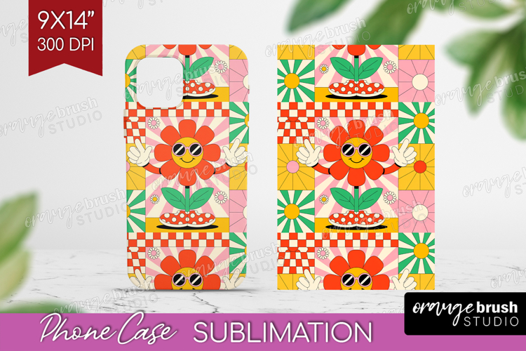 Groovy Phone Case PNG - Summer Case PNG Sublimation