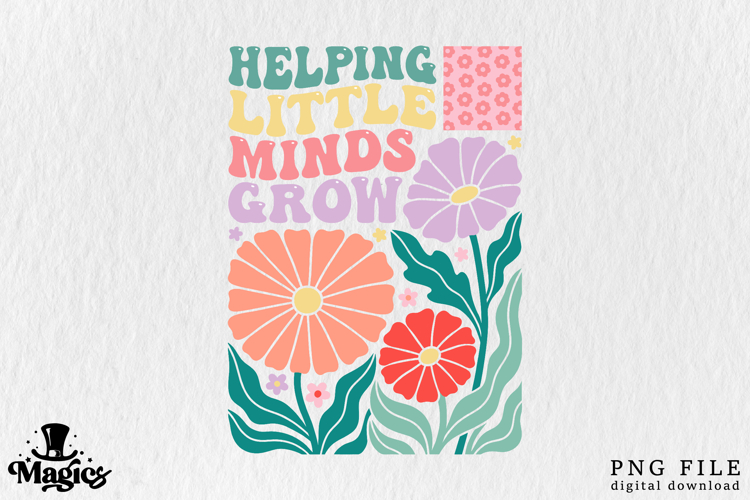 Groovy Teacher Flower Sublimation