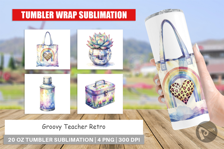 Groovy Teacher Retro Tumbler