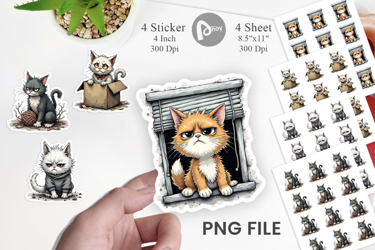 Grumpy Kitty Sticker