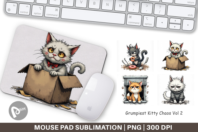 Mouse Pad Grumpy Kitty