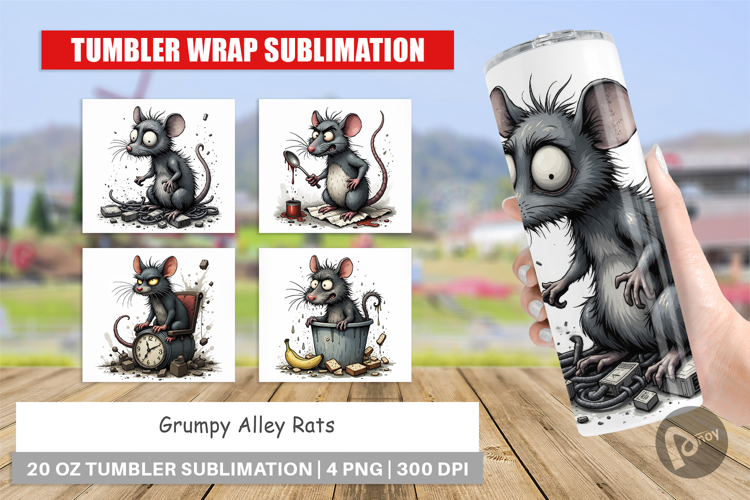 Tumbler Grumpy Alley Rats