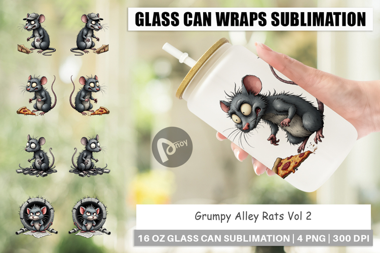 Glass Can Grumpy Alley Rats