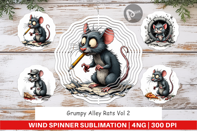 Wind Spinner Grumpy Alley Rats