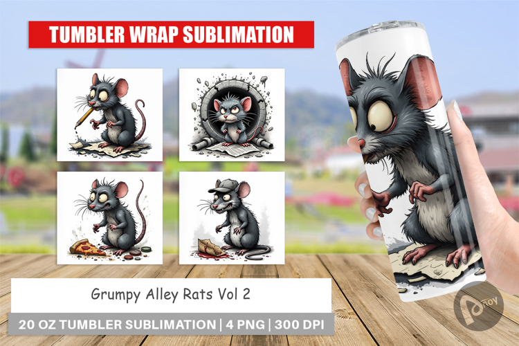 Tumbler Grumpy Alley Rats