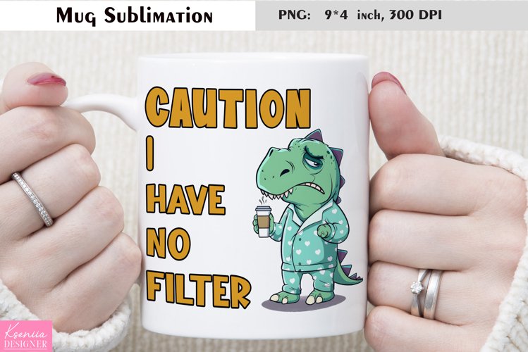Cartoon Grumpy Animal|Funny Quotes Coffee Mug Sublimation