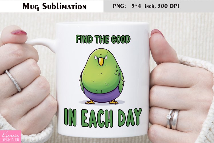 Cartoon Grumpy Animal|Funny Quotes Coffee Mug Sublimation example image 1