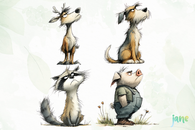Grumpy Animals Clipart