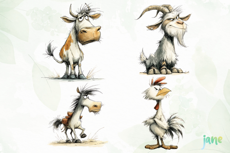 Grumpy Animals Clipart