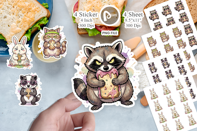 Grumpy Anti Diet Animal Sticker