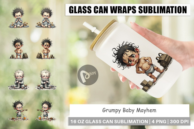 Glass Can Grumpy Baby