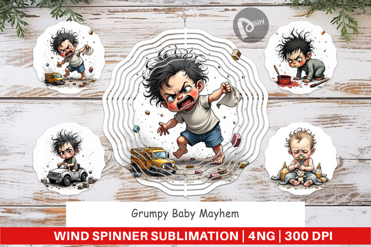 Wind Spinner Grumpy Baby example image 1