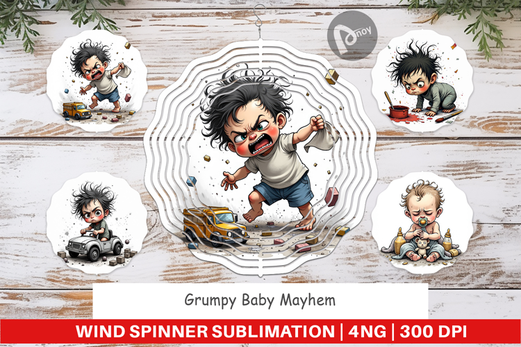 Wind Spinner Grumpy Baby