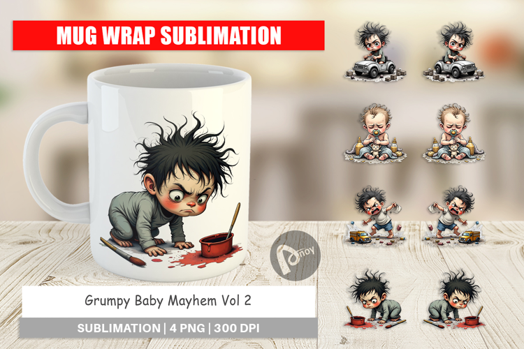 Mug Wrap Grumpy Baby