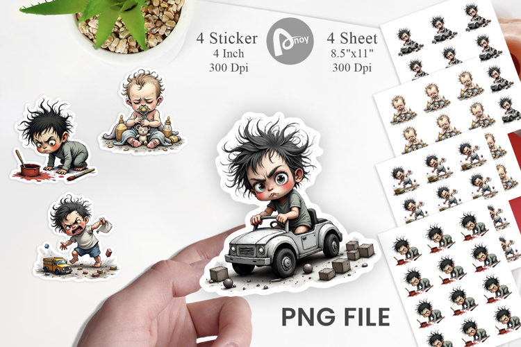 Grumpy Baby Sticker