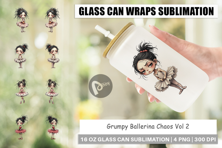 Glass Can Grumpy Ballerina Chaos