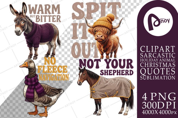 Barnyard Animal Quotes Sublimation example image 1