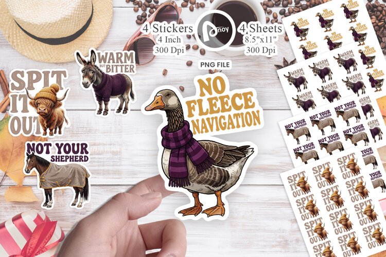 Barnyard Animal Quotes Sticker example image 1