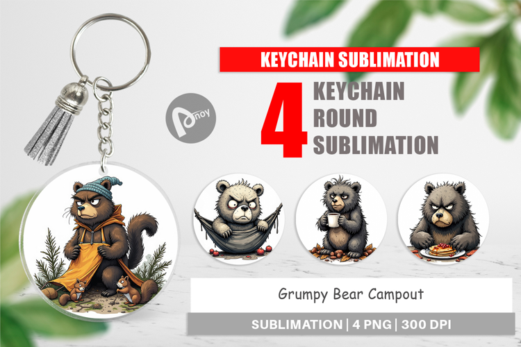 Keychain Grumpy Bear Camp