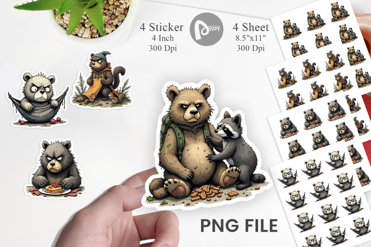 Grumpy Bear Camp Sticker