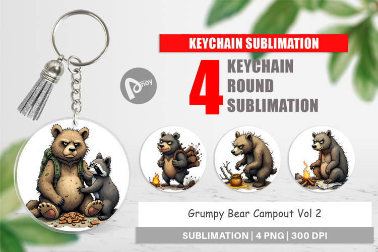 Keychain Grumpy Bear Camp