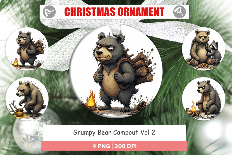 Ornament Grumpy Bear Camp