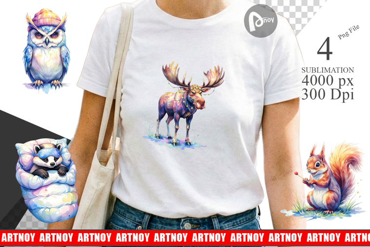 Grumpy Camping Animals Sublimation