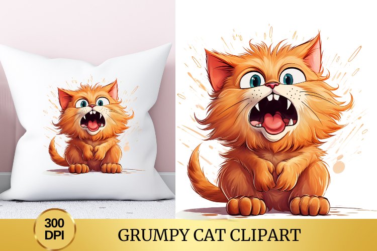 Sarcastic Dark Orange Grumpy Cat, Grumpy Cat sublimation example image 1