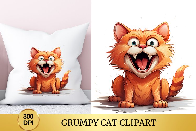 Sarcastic Dark Orange Grumpy Cat, Grumpy Cat sublimation example image 1