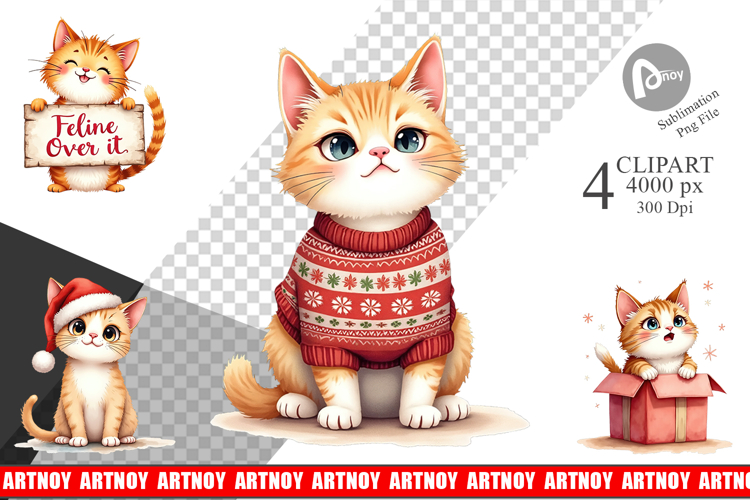Christmas Watercolor Clipart Image 4