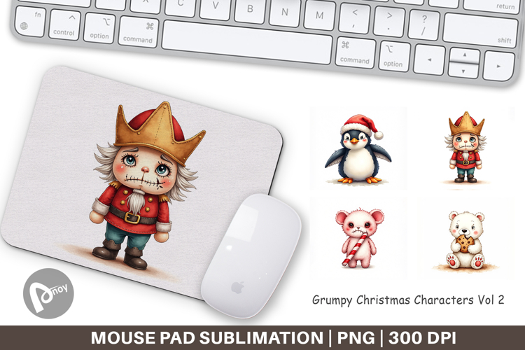 Grumpy Christmas Mouse Pad