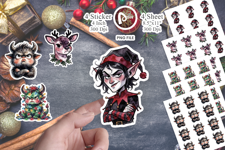 Krampus Winter Monsters Sticker
