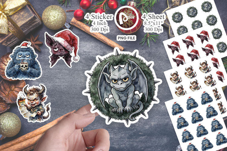 Krampus Winter Monsters Sticker