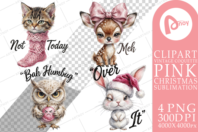 Coquette Holiday Animals Sublimation