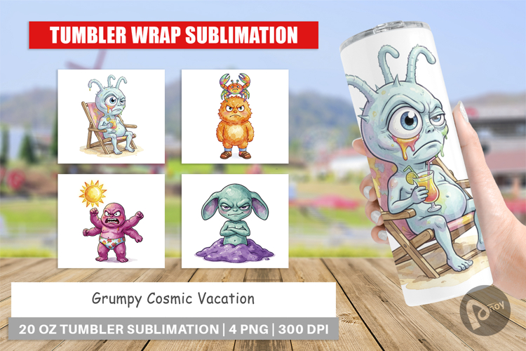 Grumpy Cosmic Vacation Tumbler