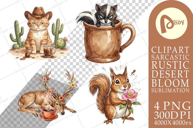 Grumpy Desert Coffee Animal Sublimation