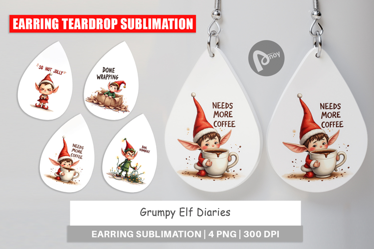 Grumpy Elf Diaries Earring