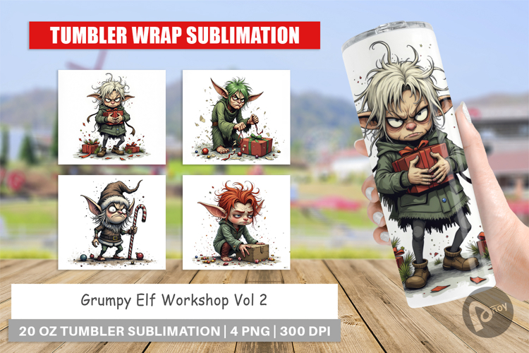 Tumbler Grumpy Elf Workshop