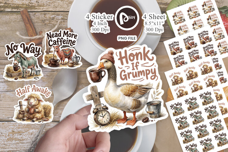 Farmhouse Morning Coffee Sticker example image 1