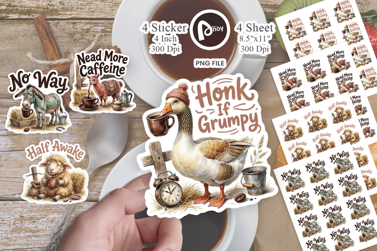 Farmhouse Morning Coffee Sticker