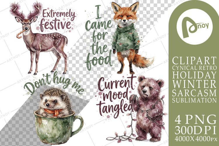 Grumpy Christmas Burnout Sublimation example image 1