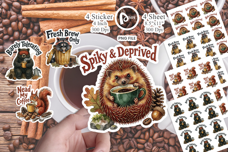 Forest Foragers Coffee Sticker