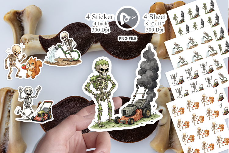Grumpy Garden Dad Bone Sticker