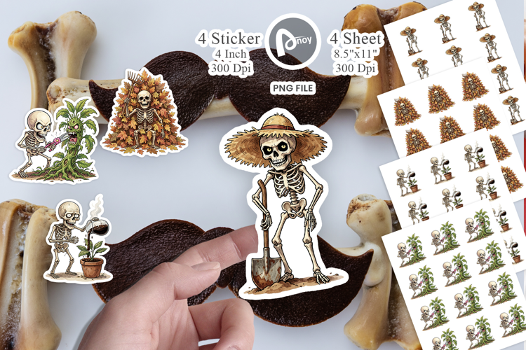 Grumpy Garden Dad Bone Sticker