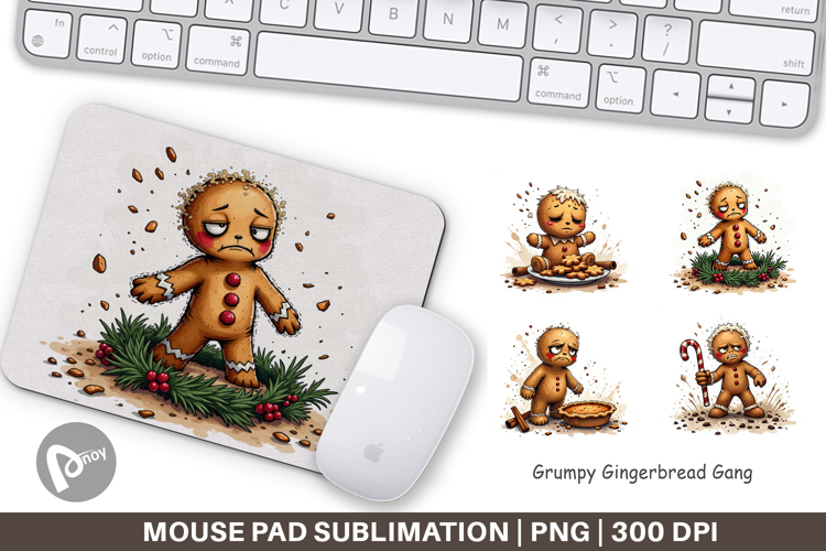 Mouse Pad Grumpy Gingerbread Gang